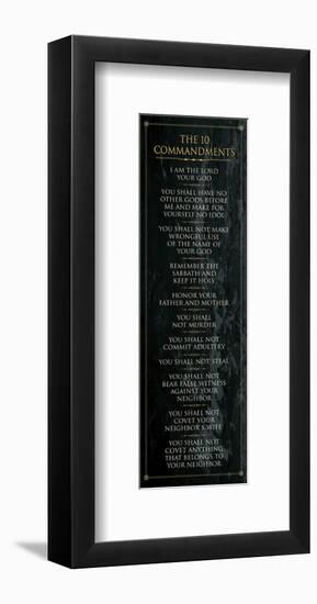 The 10 Commandments (black)-null-Framed Art Print