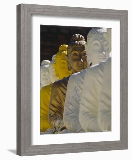 The 106 Pieces of Cemented Buddha Statue at Wat Pangbua, Thailand-Alain Evrard-Framed Photographic Print