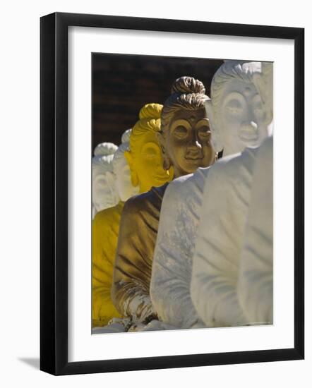 The 106 Pieces of Cemented Buddha Statue at Wat Pangbua, Thailand-Alain Evrard-Framed Photographic Print