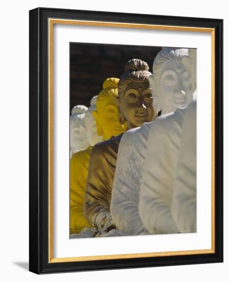 The 106 Pieces of Cemented Buddha Statue at Wat Pangbua, Thailand-Alain Evrard-Framed Photographic Print