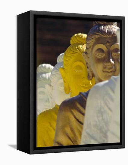 The 106 Pieces of Coloured Cemented Buddha Statue, Wat Pangbua, Samui Island (Koh Samui), Thailand-Alain Evrard-Framed Premier Image Canvas