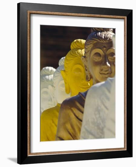 The 106 Pieces of Coloured Cemented Buddha Statue, Wat Pangbua, Samui Island (Koh Samui), Thailand-Alain Evrard-Framed Photographic Print