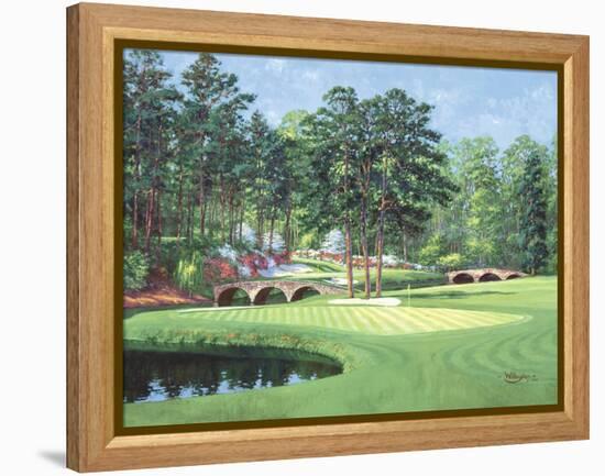 The 11th At Augusta-White Dogwood-Bernard Willington-Framed Stretched Canvas