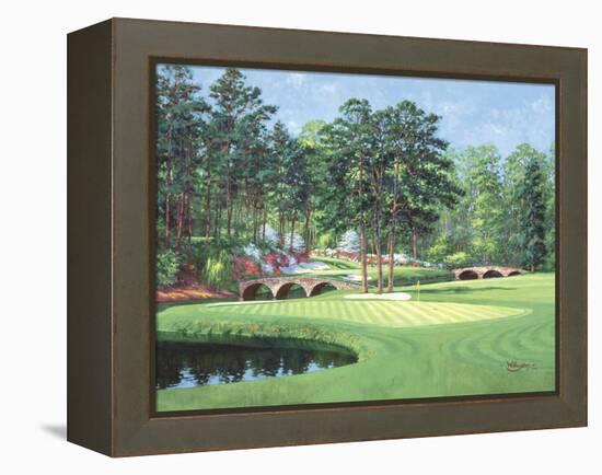 The 11th At Augusta-White Dogwood-Bernard Willington-Framed Stretched Canvas