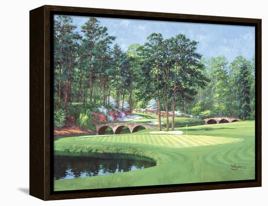 The 11th At Augusta-White Dogwood-Bernard Willington-Framed Stretched Canvas