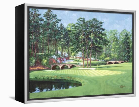 The 11th At Augusta-White Dogwood-Bernard Willington-Framed Stretched Canvas