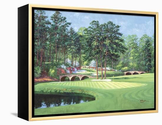 The 11th At Augusta-White Dogwood-Bernard Willington-Framed Stretched Canvas