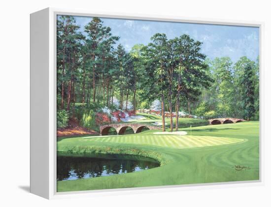 The 11th At Augusta-White Dogwood-Bernard Willington-Framed Stretched Canvas