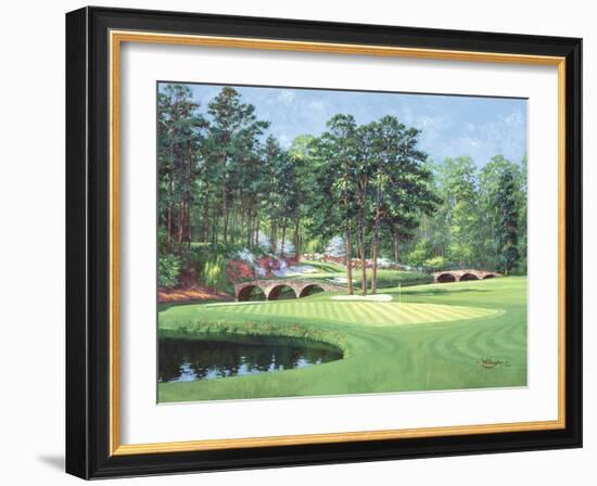 The 11th At Augusta-White Dogwood-Bernard Willington-Framed Art Print