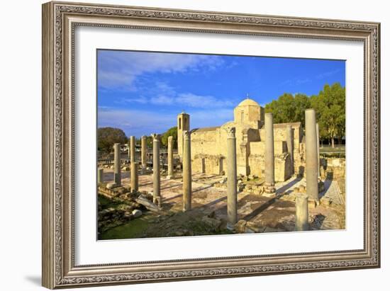 The 12th century stone Church of Agia Kyriaki, Pathos, Cyprus, Eastern Mediterranean Sea, Europe-Neil Farrin-Framed Photographic Print