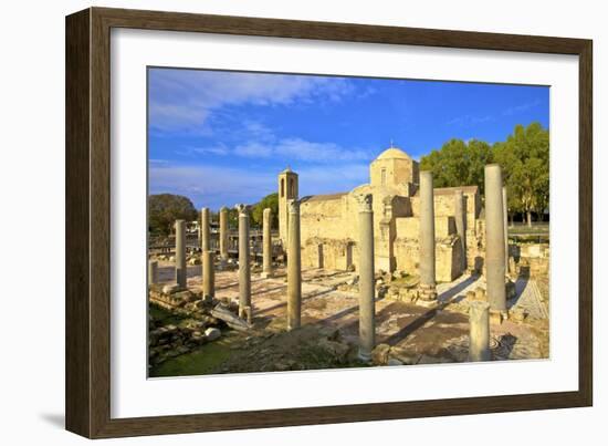 The 12th century stone Church of Agia Kyriaki, Pathos, Cyprus, Eastern Mediterranean Sea, Europe-Neil Farrin-Framed Photographic Print