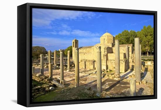 The 12th century stone Church of Agia Kyriaki, Pathos, Cyprus, Eastern Mediterranean Sea, Europe-Neil Farrin-Framed Premier Image Canvas