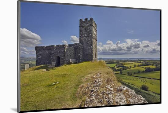 The 13th century St. Michael's Church, on the summit of Brent Tor, England-Nigel Hicks-Mounted Photographic Print