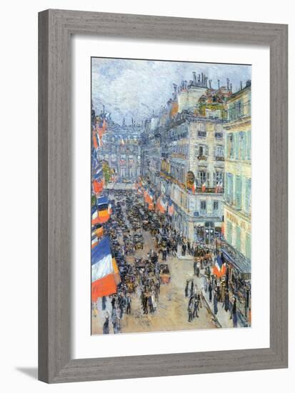 The 14th July, Rue Daunou-Childe Hassam-Framed Art Print