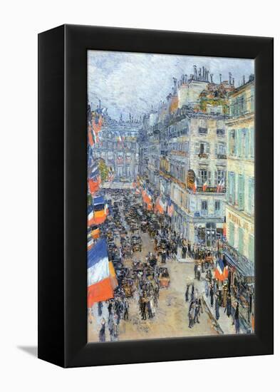 The 14th July, Rue Daunou-Childe Hassam-Framed Stretched Canvas