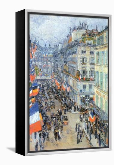 The 14th July, Rue Daunou-Childe Hassam-Framed Stretched Canvas