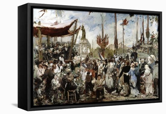 The 14th of July 1880, Late19Th/Early 20th Century-Alfred Roll-Framed Premier Image Canvas
