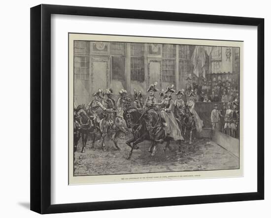 The 150th Anniversary of the Prussian Gardes Du Corps, Reiterfeste in the Riding-School, Potsdam-William Heysham Overend-Framed Giclee Print