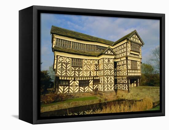 The 16th Century Black and White Gabled House, Little Moreton Hall, Cheshire, England, UK-Jonathan Hodson-Framed Premier Image Canvas