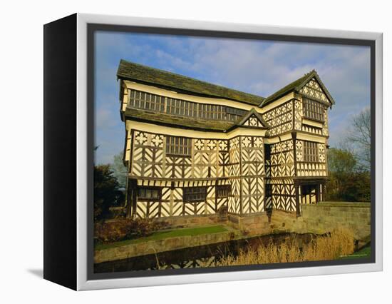 The 16th Century Black and White Gabled House, Little Moreton Hall, Cheshire, England, UK-Jonathan Hodson-Framed Premier Image Canvas