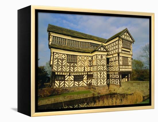 The 16th Century Black and White Gabled House, Little Moreton Hall, Cheshire, England, UK-Jonathan Hodson-Framed Premier Image Canvas