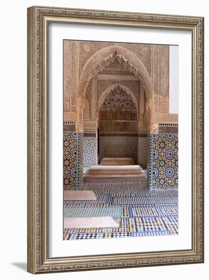 The 16th Century Tombs of the Saadian Dynasty, Marrakech, Morocco-Natalie Tepper-Framed Photo