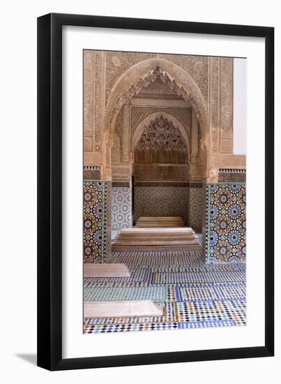 The 16th Century Tombs of the Saadian Dynasty, Marrakech, Morocco-Natalie Tepper-Framed Photo