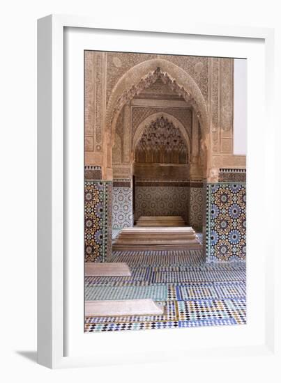 The 16th Century Tombs of the Saadian Dynasty, Marrakech, Morocco-Natalie Tepper-Framed Photo