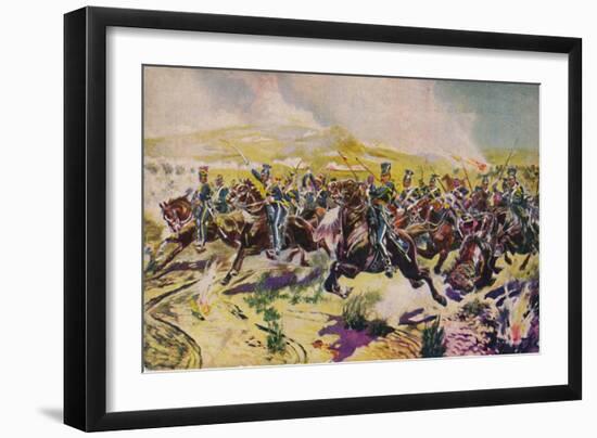 'The 17th Lancers. The Charge of the Light Brigade at Balaclava', 1854, (1939)-Unknown-Framed Giclee Print