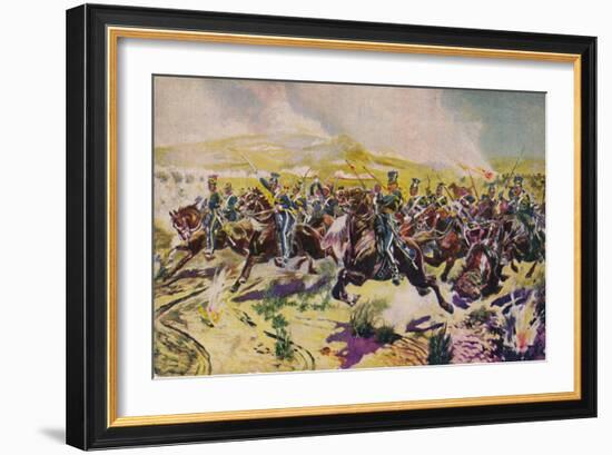 'The 17th Lancers. The Charge of the Light Brigade at Balaclava', 1854, (1939)-Unknown-Framed Giclee Print