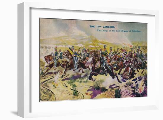 'The 17th Lancers. The Charge of the Light Brigade at Balaclava', 1854, (1939)-Unknown-Framed Giclee Print