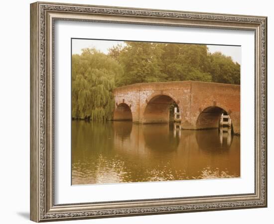 The 18th Century Sonning Bridge Over the River Thames Near Reading, Berkshire, England, UK-David Hughes-Framed Photographic Print