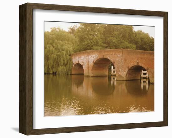 The 18th Century Sonning Bridge Over the River Thames Near Reading, Berkshire, England, UK-David Hughes-Framed Photographic Print