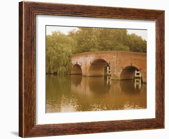 The 18th Century Sonning Bridge Over the River Thames Near Reading, Berkshire, England, UK-David Hughes-Framed Photographic Print