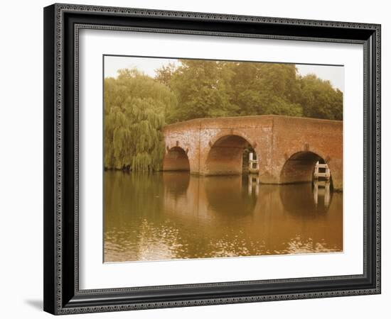 The 18th Century Sonning Bridge Over the River Thames Near Reading, Berkshire, England, UK-David Hughes-Framed Photographic Print