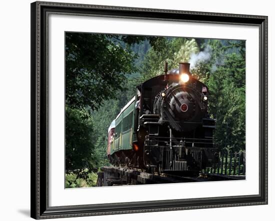 The 1924 Porter Company Steam Engine Chugs Across a Trestle-null-Framed Photographic Print