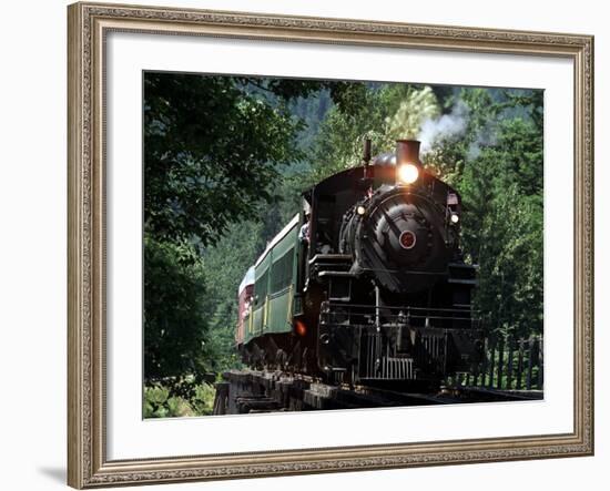 The 1924 Porter Company Steam Engine Chugs Across a Trestle-null-Framed Photographic Print