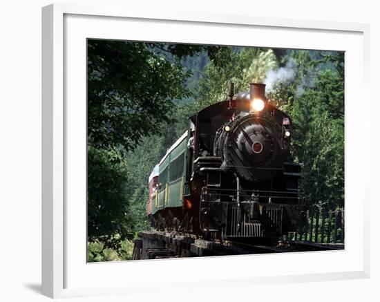 The 1924 Porter Company Steam Engine Chugs Across a Trestle-null-Framed Photographic Print