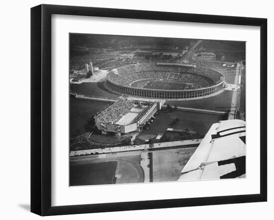 The 1936 Berlin Olympic Stadium, Aerial View, in Berlin, Germany in 1936-Robert Hunt-Framed Photographic Print