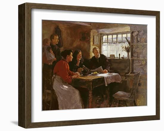 The 22nd January 1901 (Reading the News of the Queen's Death in a Cornish Cottage)-Stanhope Alexander Forbes-Framed Giclee Print