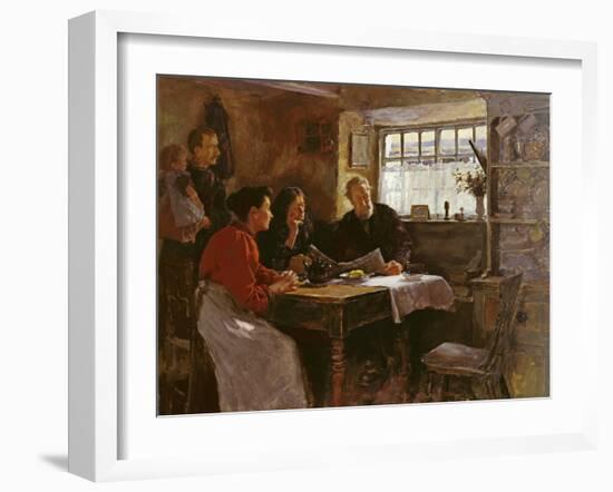 The 22nd January 1901 (Reading the News of the Queen's Death in a Cornish Cottage)-Stanhope Alexander Forbes-Framed Giclee Print