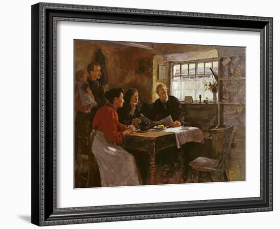 The 22nd January 1901 (Reading the News of the Queen's Death in a Cornish Cottage)-Stanhope Alexander Forbes-Framed Giclee Print