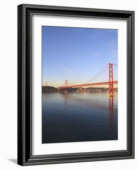 The 25Th April Bridge Over the Tagus River, Lisbon, Portugal, Europe-null-Framed Photographic Print