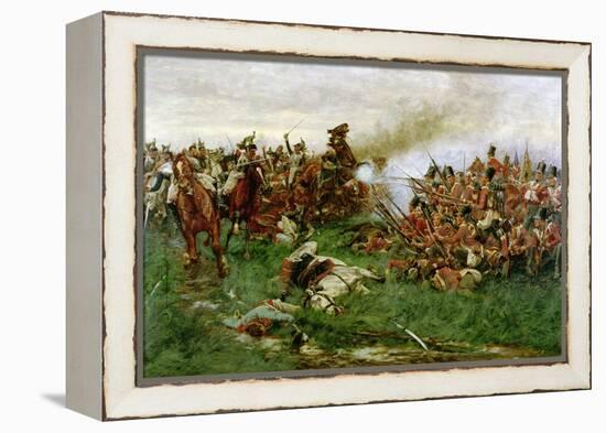 The 28th (1st Gloucestershire Regiment) at Waterloo, 1914-William Barnes Wollen-Framed Premier Image Canvas