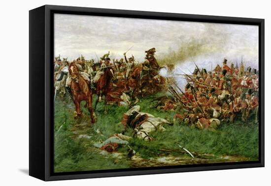 The 28th (1st Gloucestershire Regiment) at Waterloo, 1914-William Barnes Wollen-Framed Premier Image Canvas