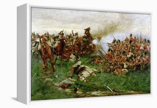 The 28th (1st Gloucestershire Regiment) at Waterloo, 1914-William Barnes Wollen-Framed Premier Image Canvas