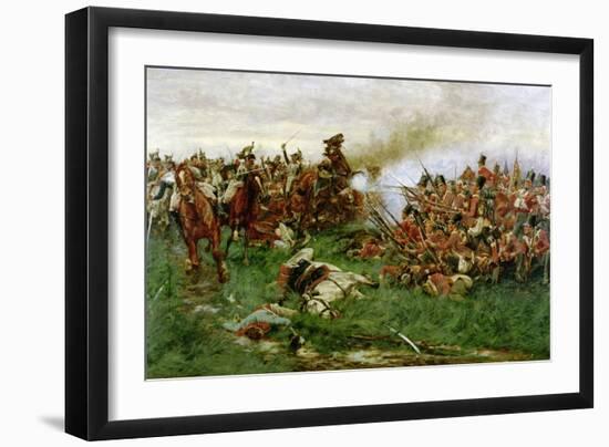 The 28th (1st Gloucestershire Regiment) at Waterloo, 1914-William Barnes Wollen-Framed Giclee Print