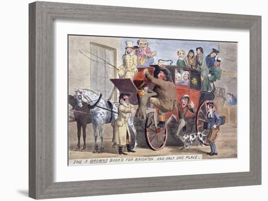 The 3 Browns Book'd for Brighton, and Only One Place, C1830-Charles Jameson Grant-Framed Giclee Print