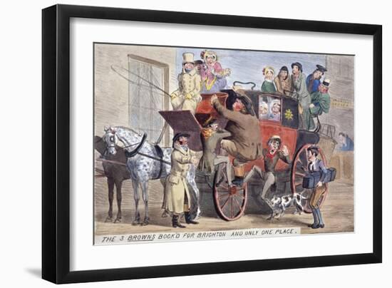 The 3 Browns Book'd for Brighton, and Only One Place, C1830-Charles Jameson Grant-Framed Giclee Print
