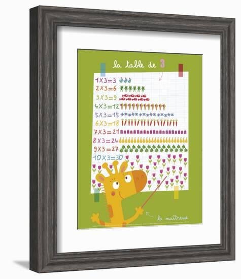 The 3 Times Table-Isabelle Jacque-Framed Art Print